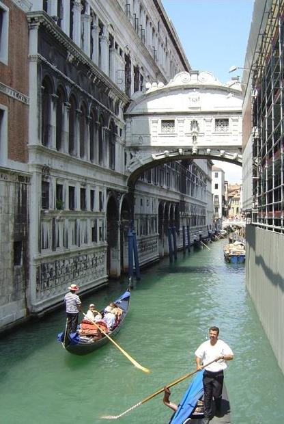puente de los suspiros del palacio ducal, venecia