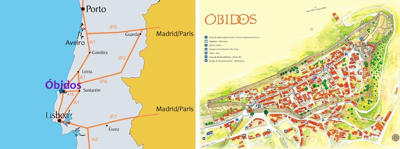 Mapa de Óbidos