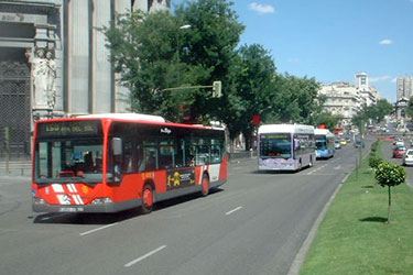 fotografía de autobuses madrileños de emt