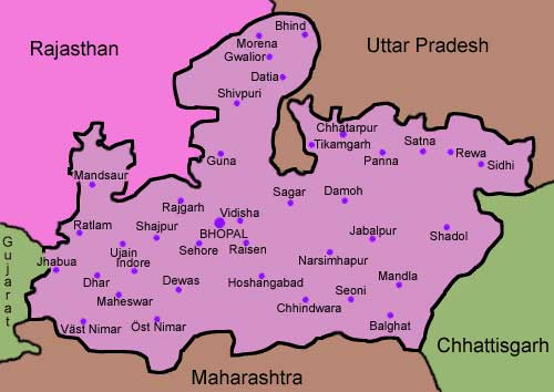 mapa madhya pradesh