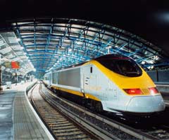 fotografía de un tren Eurostar