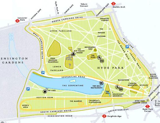 mapa de Hyde Park